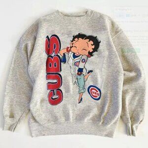 Betty Boop Chicago Cubs graphic Crewneck Sweatshirt